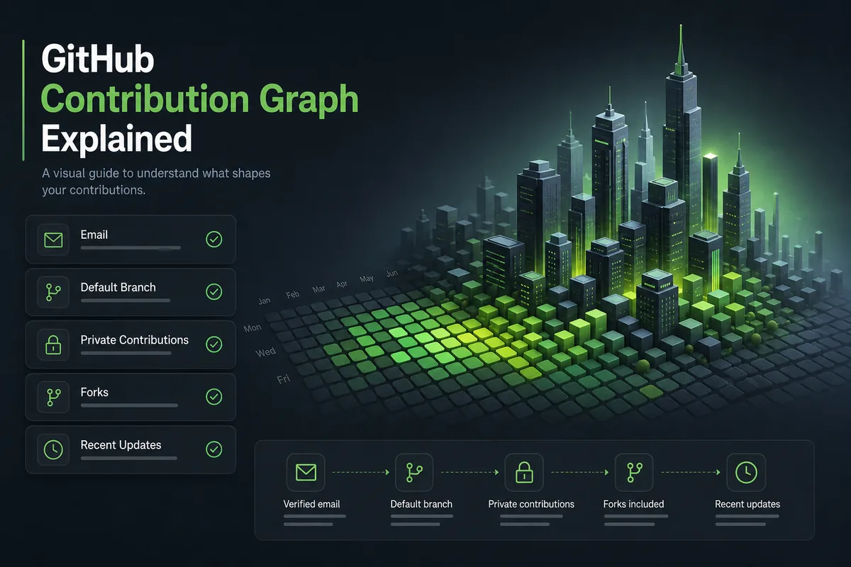 Checklist del GitHub contribution graph che si trasforma in una citta 3D